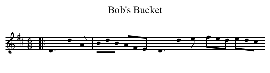 Bob's Bucket - staff notation