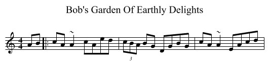 Bob's Garden Of Earthly Delights - staff notation