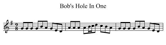 Bob's Hole In One - staff notation