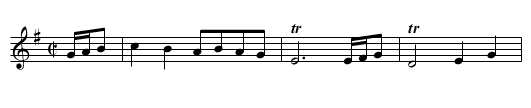 Bockagh, Ye - staff notation