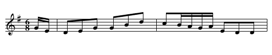 Bodaigh an Bheurla - staff notation