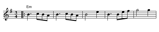 Bodavalsen - staff notation