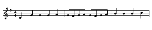 Bodmin Riding - staff notation