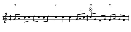 Boerenplof - staff notation