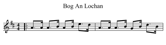 Bog An Lochan - staff notation