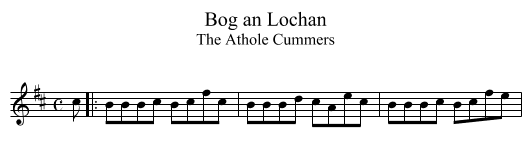 Bog an Lochan - staff notation