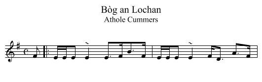 Bòg an Lochan - staff notation