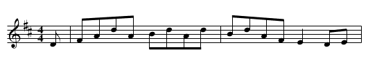 Bog Carrot (reel)  - staff notation