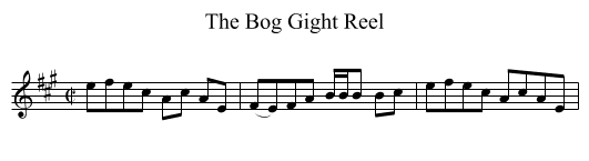 Bog Gight Reel, The - staff notation