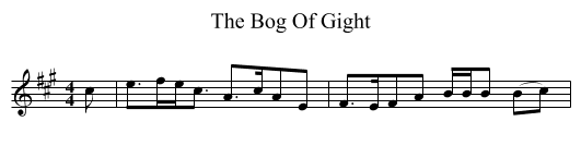 Bog Of Gight, The  - staff notation