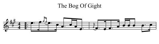 Bog Of Gight, The  - staff notation