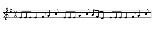 Bogadh Faoi Shúsa - staff notation