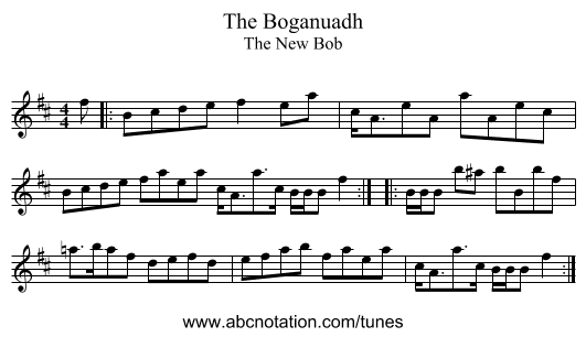 Boganuadh, The - staff notation