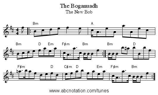 Boganuadh, The - staff notation