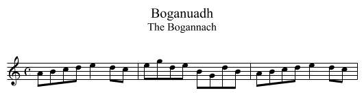 Boganuadh - staff notation