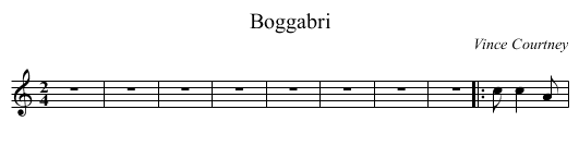 Boggabri - staff notation