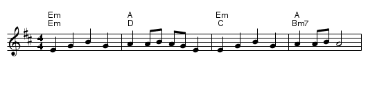 Boggy Brays - staff notation