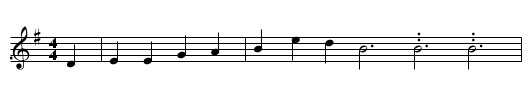 Bogie's Bonnie Belle - staff notation