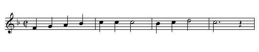 Bohemian christmas song - staff notation