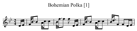 Bohemian Polka [1] - staff notation