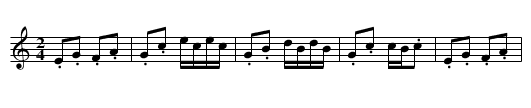 Bohlinpolkett - staff notation