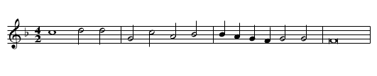 Bohnenlied - staff notation