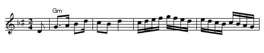 Boiereasca - staff notation