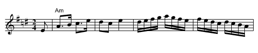 Boiereasca - staff notation
