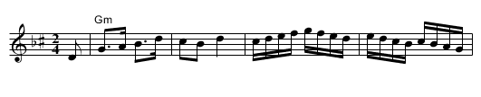 Boiereasca - staff notation