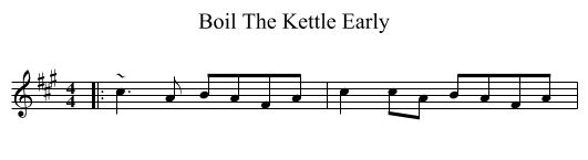 Boil The Kettle Early - staff notation