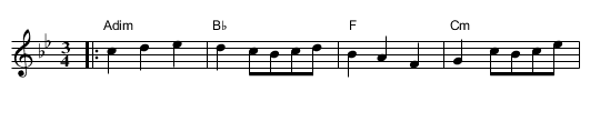 Bojarka - staff notation