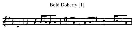 Bold Doherty [1] - staff notation