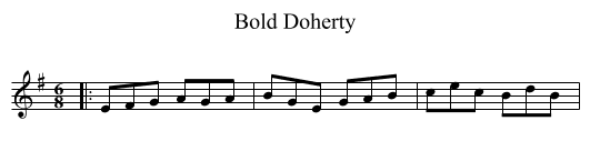 Bold Doherty - staff notation