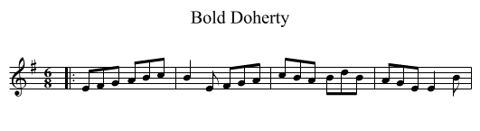 Bold Doherty - staff notation