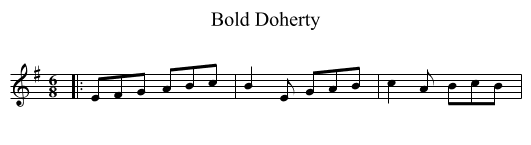 Bold Doherty - staff notation