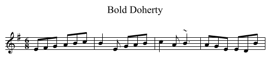 Bold Doherty - staff notation