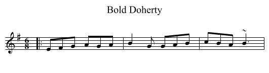 Bold Doherty - staff notation