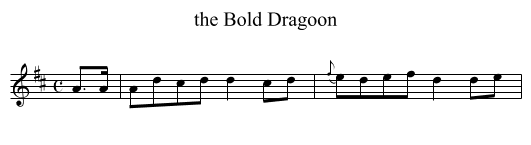 Bold Dragoon, the  - staff notation