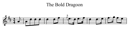 Bold Dragoon, The - staff notation