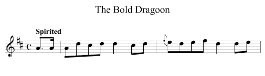 Bold Dragoon, The - staff notation