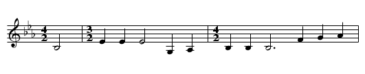 Bold General Wolfe - staff notation