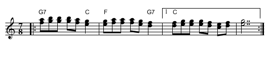 Bolen le&zcaron;i mlad Stojan - staff notation