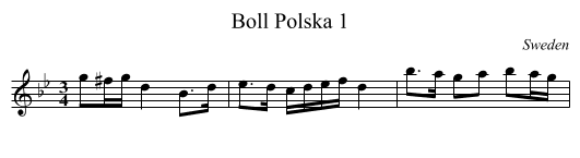 Boll Polska 1 - staff notation