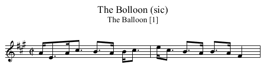 Bolloon (sic), The - staff notation