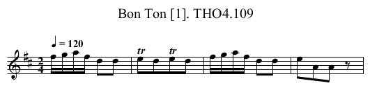 Bon Ton [1]. THO4.109 - staff notation