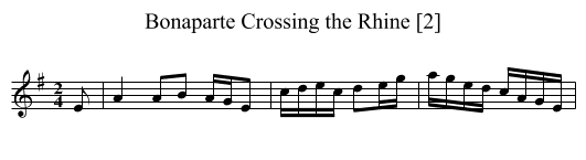 Bonaparte Crossing the Rhine [2] - staff notation