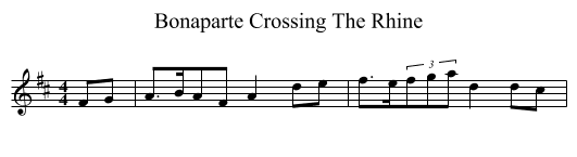 Bonaparte Crossing The Rhine - staff notation