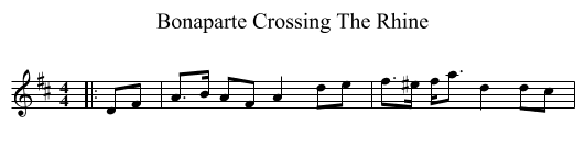 Bonaparte Crossing The Rhine - staff notation