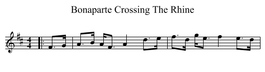 Bonaparte Crossing The Rhine - staff notation