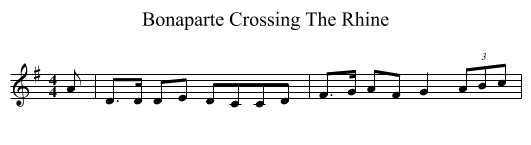 Bonaparte Crossing The Rhine - staff notation